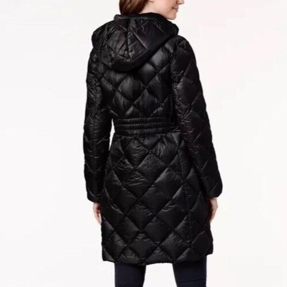 MICHAEL Michael Kors Women's Long Diamond Quilt Puffer Coat Jacket